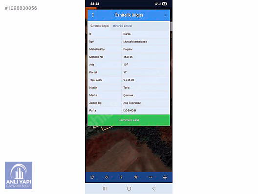 Paşalarda uygun fiyata tarla