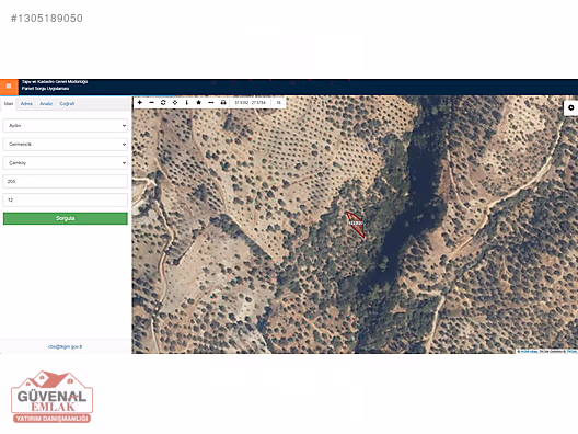 GERMENCİK ÇAMKÖY TEK TAPU 288 M2 SATILIK ZEYTİNLİK