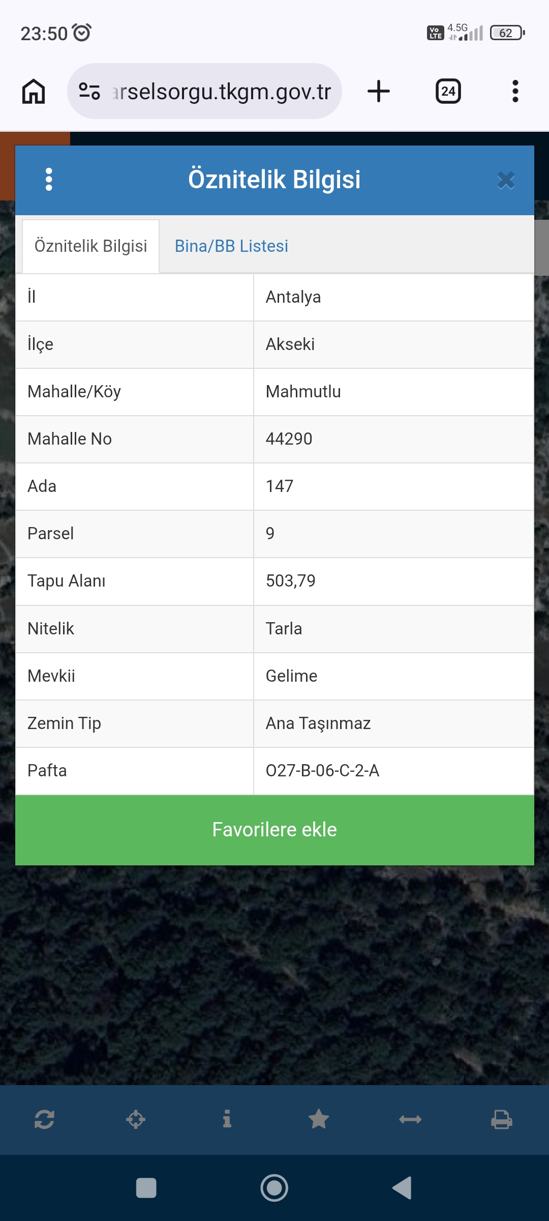 Antalya Akseki Mahmutlu 504 m2 köye yakın  - ANTALYA AKSEKİ
