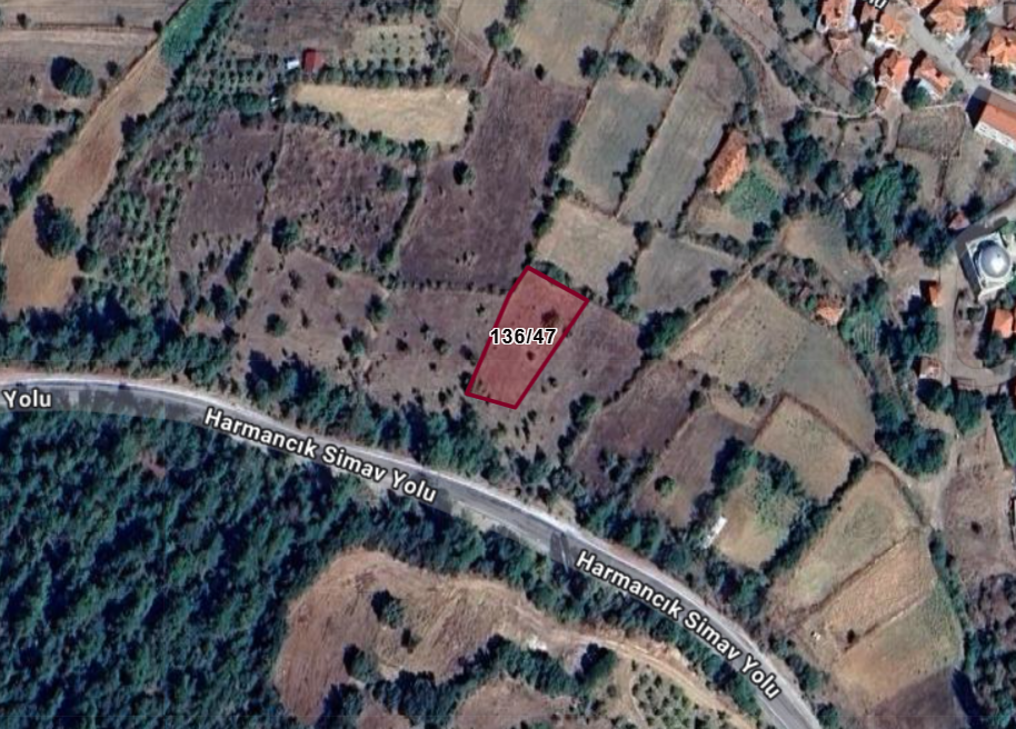 KÜTAHYA TAVŞANLI AYDINLAR  KÖYÜNDE 907 M²  TARLA  SATILIKTIR