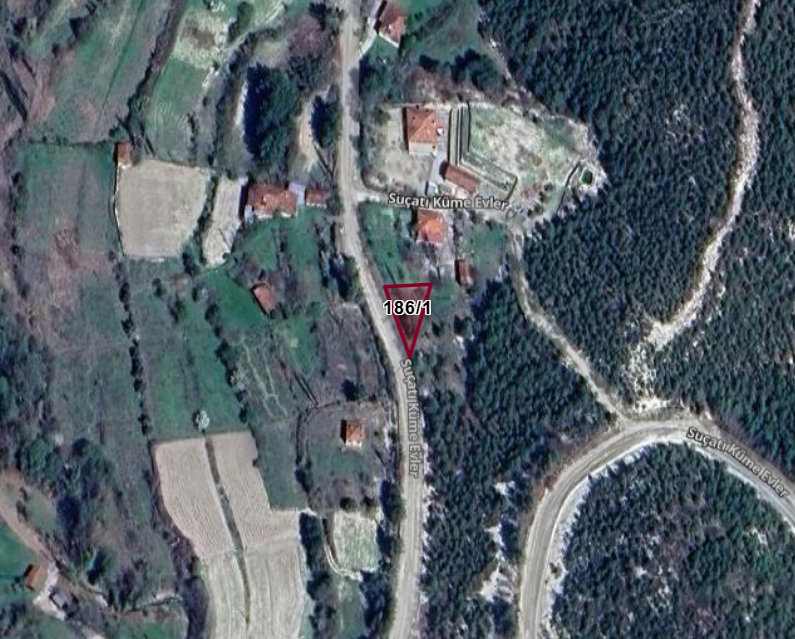 DENİZLİ ACIPAYAM SUÇATI  KÖYÜNDE 244 M²  ARSA  SATILIKTIR