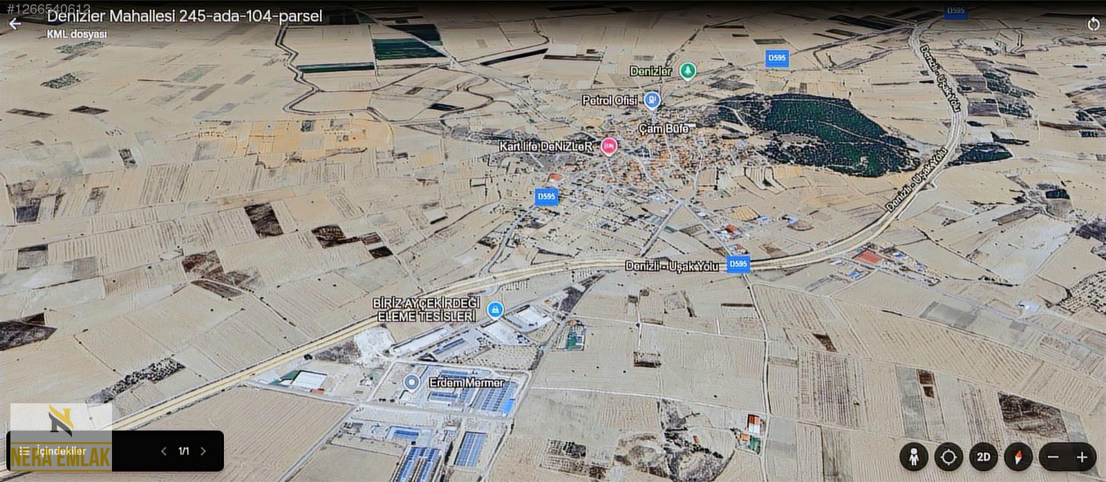 ÇAL DENİZLER'DE EV YAPIMINA HAZIR 2KAT İMARLI TEK TAPU 567m2ARSA