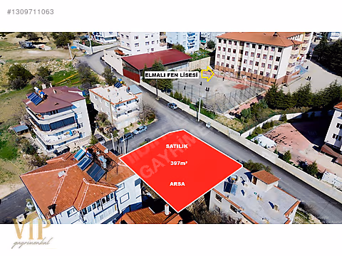 VİP GAYRİMENKUL'den EN MÜKEMMEL LOKASYONDA 397m² KÖŞE ARSA