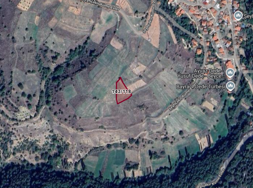 KÜTAHYA HİSARCIK ŞEYHÇAKIR  KÖYÜNDE  1.463  M²  TARLA  SATILIKTIR