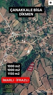 ÇANAKKALE BİGA DİKMEN 1000 M2 İMARLI ARSA
