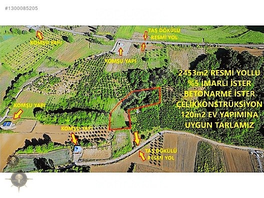 KANDIRA ÖMERLİ'DE 2453m2 %5 İMARLI MÜKEMMEL MANZARALI ARAZİ