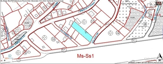 DijitalEmlak'tan Nilüfer Hasanağa'da 1.424 m2 Konut İmarlı Satılık Arsa.
