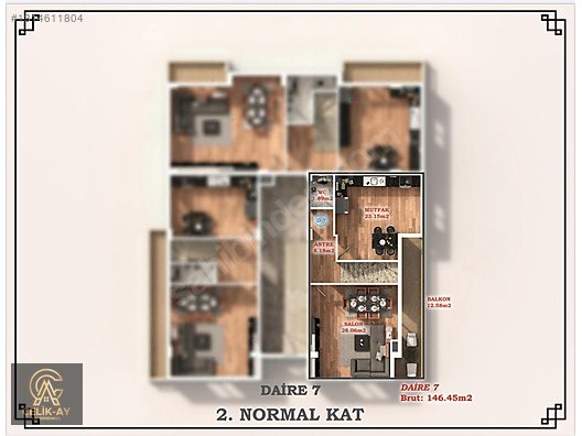 ÇELİK-AY GAYRİMENKUL'DEN SATILIK 2+1 DUBLEKS DAİRE