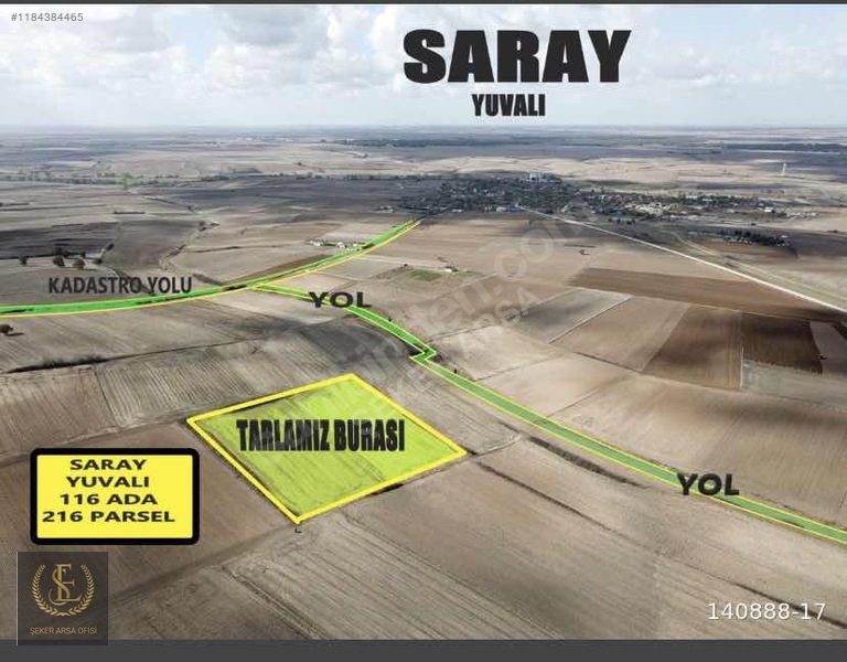 TEKİRDAĞ SARAY YUVALI 290 Metre saray merkez 5Dakika