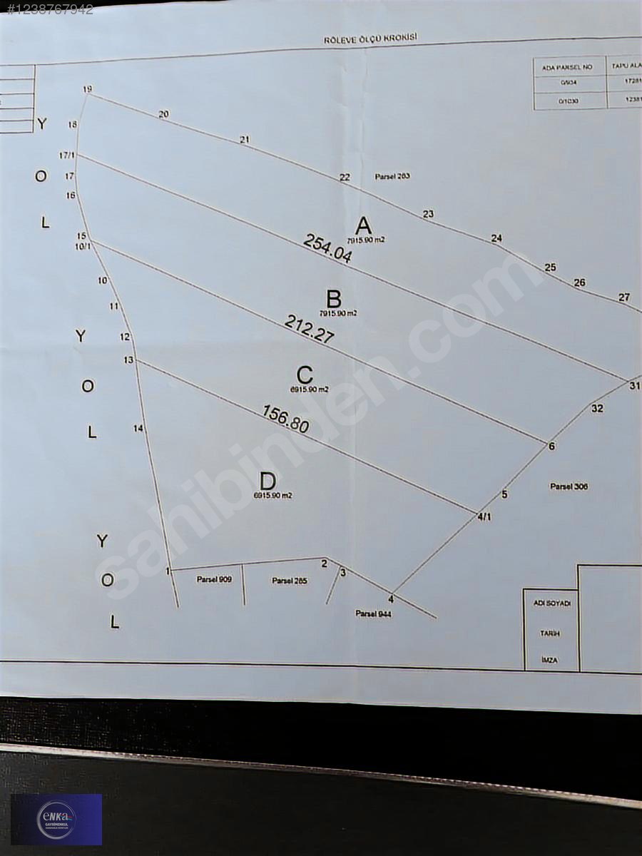 ENKA GYO.DAN SAKARYA SERDİVANDA SATILIK PARSELLER