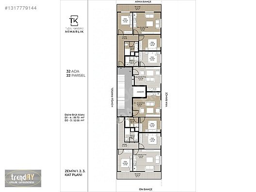 4 Eylül Mh. Gençlik Parkı Yakını 1+1 Sıfır Daire