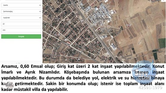 Geleceği Açık Olan Bir Konumda, Yatırımlık İmarlı Köşebaşı Konut Arsası
