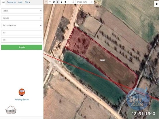 Çevreyoluna Çok Yakın 5 Dönüm Bahçe, 2 tarafı da yol