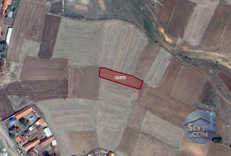 KÜTAHYA ÇAVDARHİSAR GÖKAĞAÇ  KÖYÜNDE  833 M²  TARLA SATILIKTIR