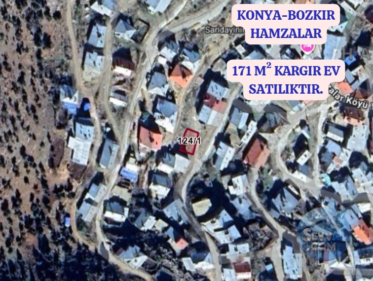 KONYA BOZKIR HAMZALAR KÖYÜNDE 171 M² YIKIK KARGIR EV SATILIKTIR