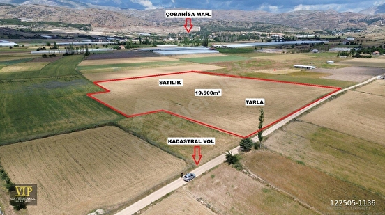 VİP GAYRİMENKUL'den ÇOBANİSA MAH. 19.500M² YOL CEPHELİ TARLA