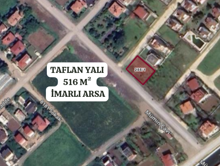 SAMSUN ATAKUM TAFLAN YALI MH. 516 M² ARSA SATILIKTIR - SAMSUN ATAKUM fotoğraf 2