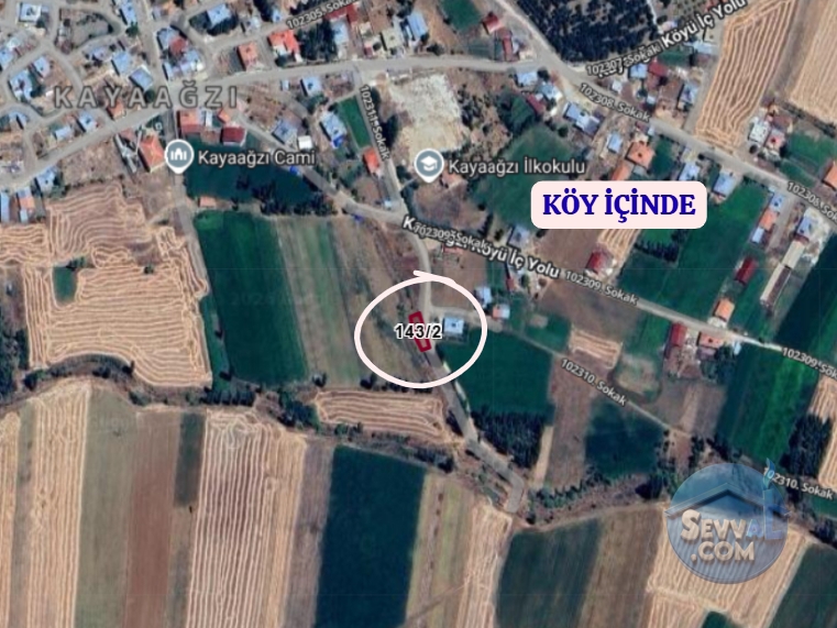KONYA GÜNEYSINIR KAYAAĞZI KÖYÜNDE 184 M² TARLA SATILIKTIR