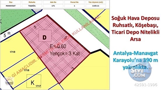 Taşağıl Kavşağına Çok Yakın Depo Vasıflı Köşebaşı Ticari Arsa
