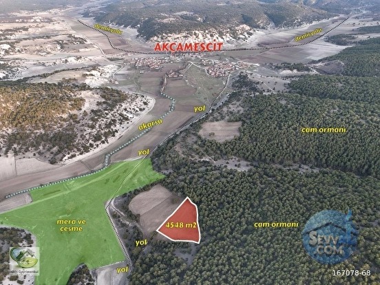 🚨 KÜTAHYA / AKÇAMESCİT'TE KÖYÜN ÜSTÜNDE 4.548 M² HARİKA ARAZİ 🚨
