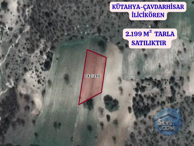 KÜTAHYA ÇAVDARHİSAR İLİCİKÖREN  KÖYÜNDE  2.199 M² TARLA  SATILIKTIR