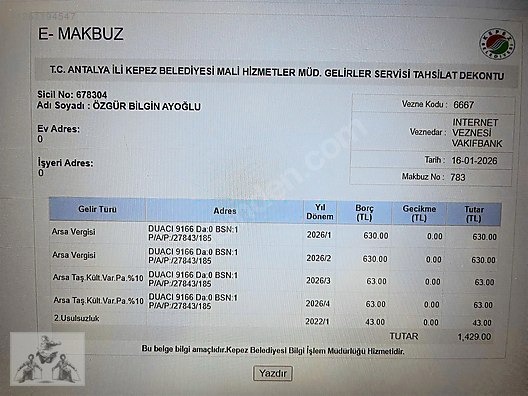 SATILIK DUACI,DA NA TAMAM 600.M2 DUVARLARI ÖRULMÜŞ