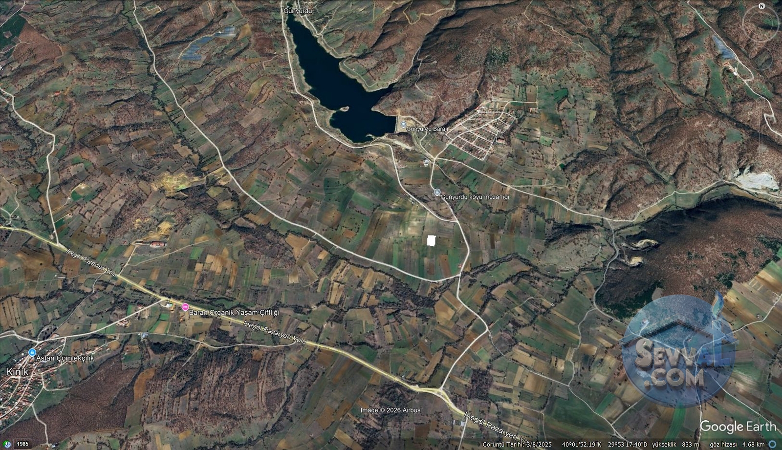 ACİL!! 4.364 m2 BARAJA YAKIN TARLA