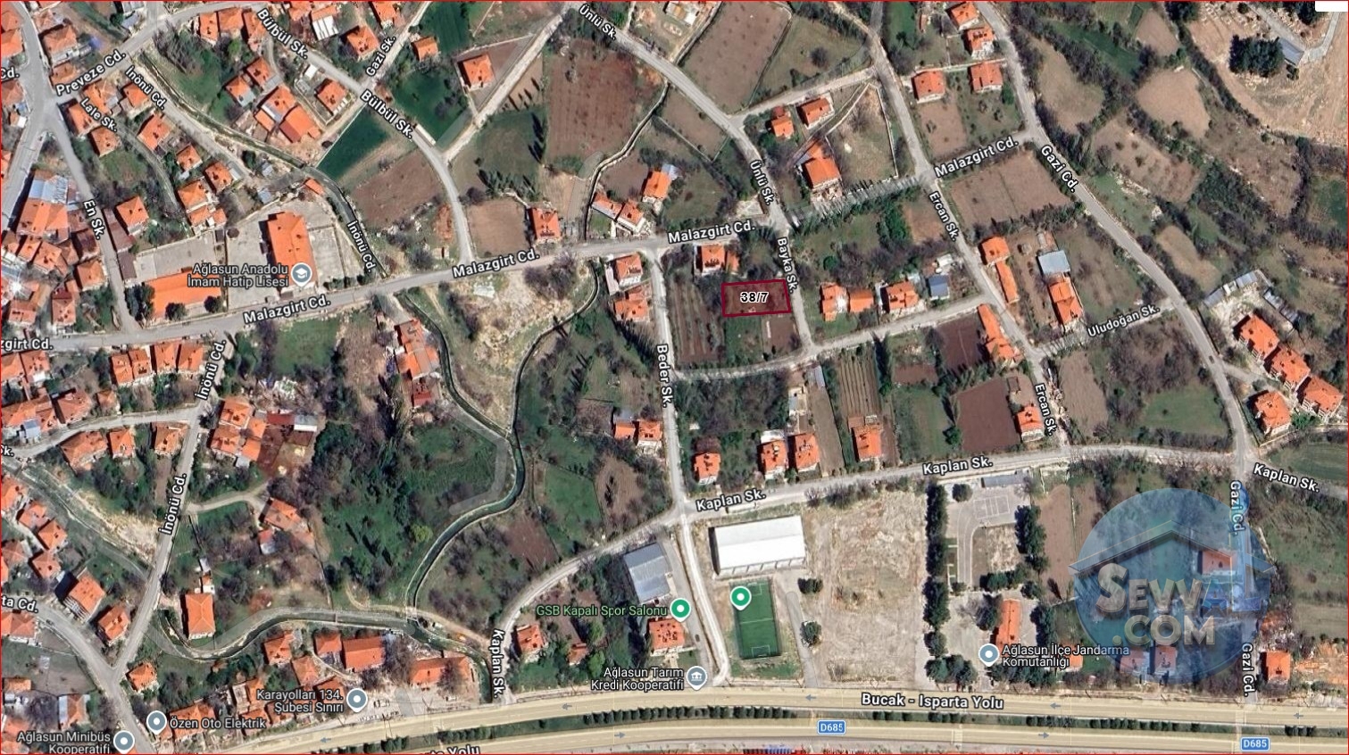AĞLASUN SAKARCA MAHALLESİ MUHTELİF ARSA