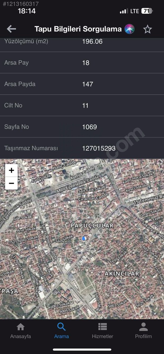 Adapazarı Merkezde papuççular Mah. 2+1 96 m2 Satılık Daire