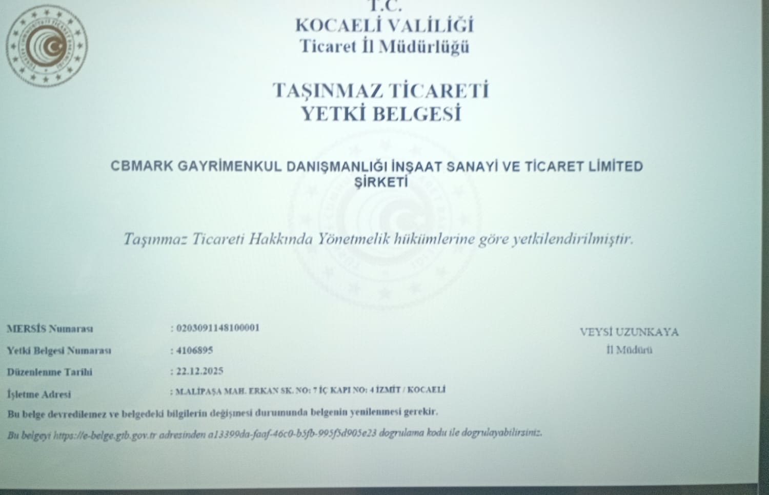 Seviye 5 Belgesi